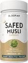 Safed Musli Capsules 500mg=20% Poudre d'extrait de Chlorophytum borivilianum Supplément à base de plantes (60 Nombre (paquet de 1))