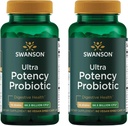 Swanson Ultra Potency Probiotic Digestive Health Immune System Support 66 Million CFU Prébiotique NutraFlora scFOS 60 DRcaps Capsules Veggie (Caps) (2 Pack)