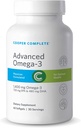 Cooper Complete - Omega avancé 3 - Supplément huile de poisson, EPA concentré + acide gras Omega-3 DHA 1400 mg - 60 Softgels par bouteille. Boîte de 4