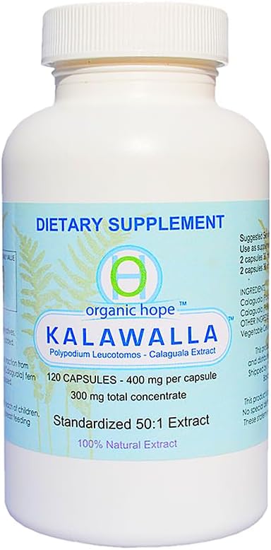 (Calaguala) with Polypodium Leucotomos for Immune System Support, Highest Potency 50:1 Extract 400mg. (120 Veggie Caps)