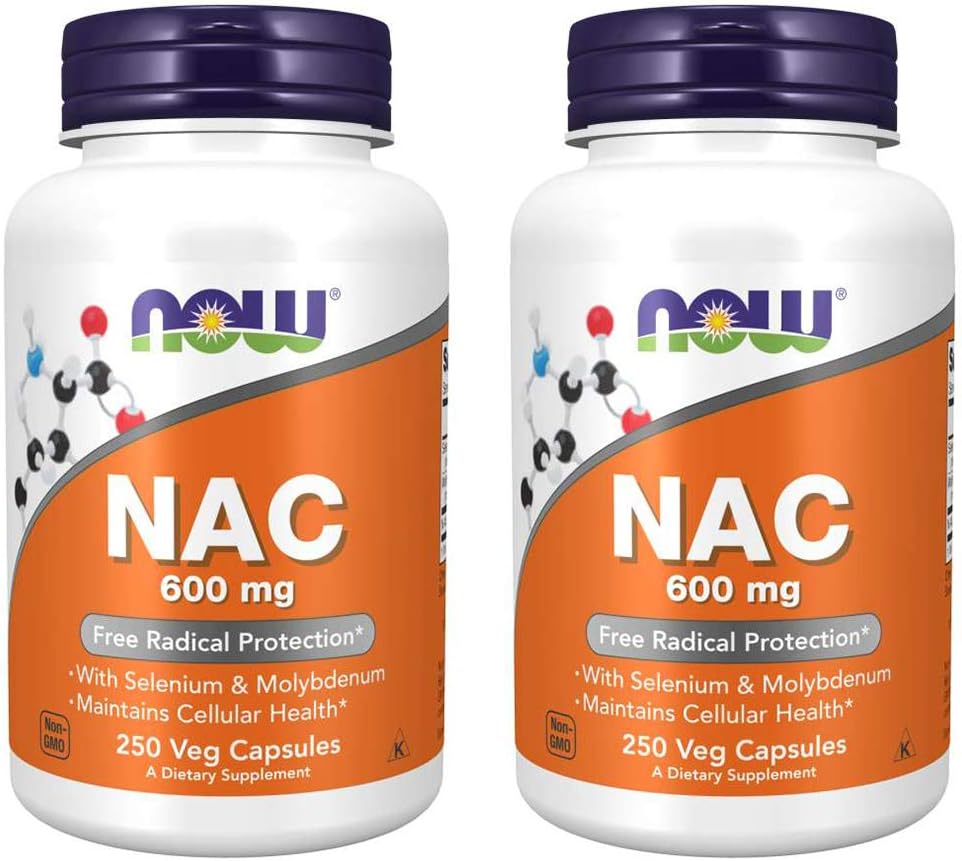 Now Foods Nac-acétyl Cysteine 600mg, 250 Vcaps (500 (250X2))