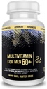 Actif Multivitamine pour homme Age 60+ avec 30 Vitamines organiques et herbes organiques, Non-OGM, Fabriqué aux États-Unis, 120 Nombre
