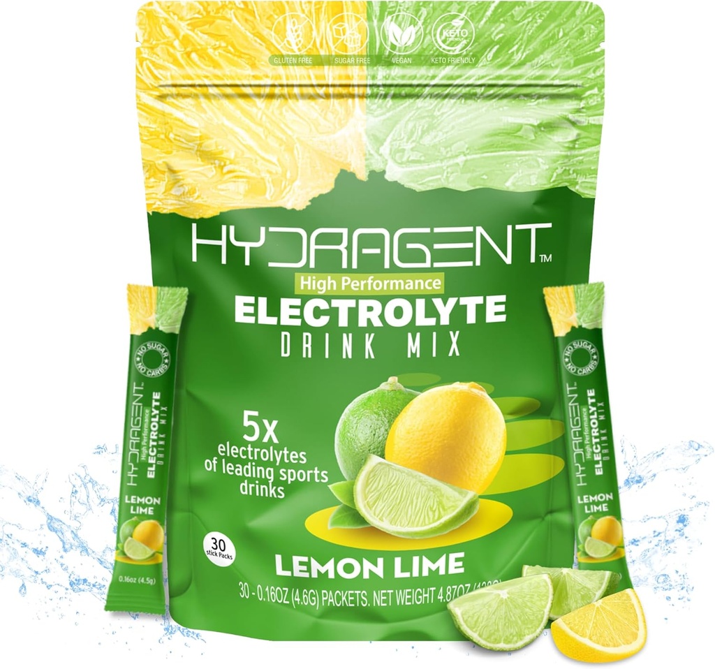 Zero Sugar Electrolyte Stick Packs $ 1200mg Core Electrolytes $ Magnésium et potassium pour l'hydratation et la récupération
