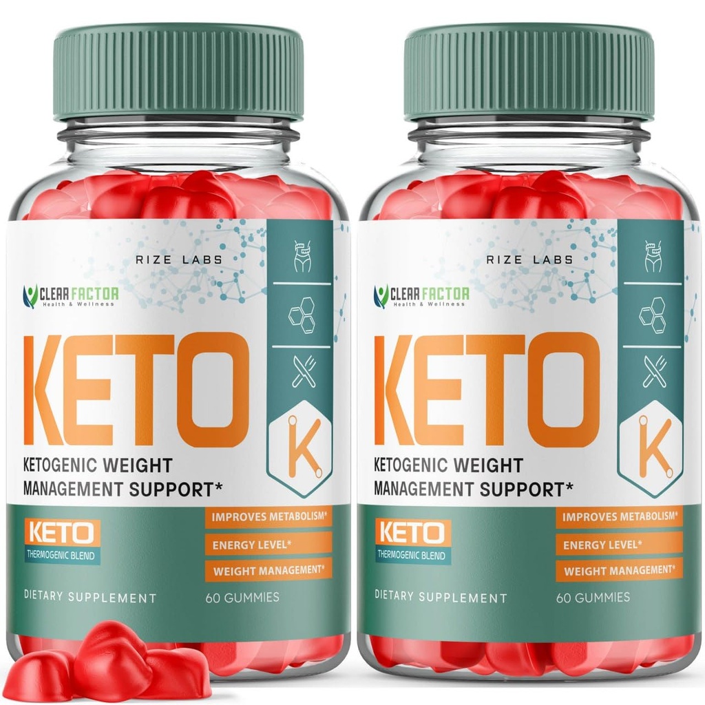 (2 Pack) Facteur clair Gummies Keto ACV - Facteur clair pour la perte de poids avancée, Gummy Keto + ACV, Facteur clair Supplément de force maximale, Gummies ClearFactor Avis (120 Gummies)
