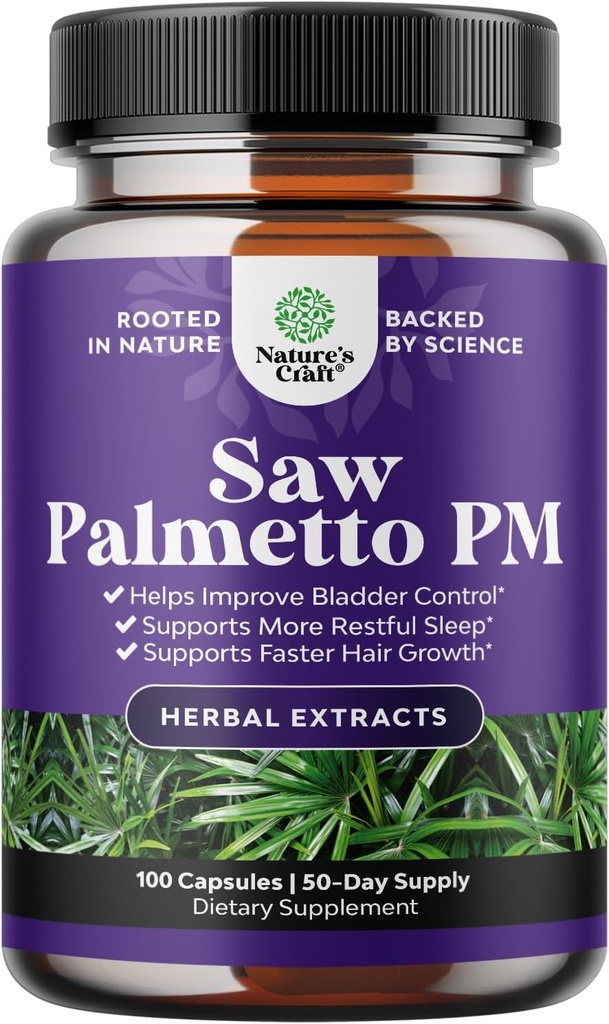 Defense Saw Palmetto pour les hommes - Saw Palmetto Extract Prostate Supplement pour les hommes aident à réduire l'urine nocturne Fréquence Urgence et suractive Bladder avec graines de citrouille de lycopène et Melatonine