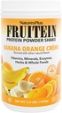 NaturesPlus FRUITEIN Banana Orange Creme Shake - 2,8 lbs - 10 grammes de protéines végétales par portion - Supporte le système énergétique et immunitaire - Végétarien, sans gluten et sans OGM - 37 portions