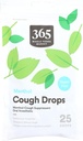 365 par Marché des aliments entiers, Toux gouttes, sans sucre menthol, 25 comte