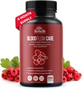 Supplément de circulation sanguine, 120 capsules, soutient la veine des jambes, le cœur, les vaisseaux et la santé cardiovasculaire avec Niacine, L-Arginine, Ginger, Cayenne Pepper, Hawthorn, Diosmin, pilules de flux sanguin