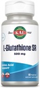 KAL L-Glutathion SR, supplément de glutathion réduit, supplément antioxydant à absorption élevée, laboratoire vérifié, garantie de 60 jours, 60 portions, 60 VegCaps