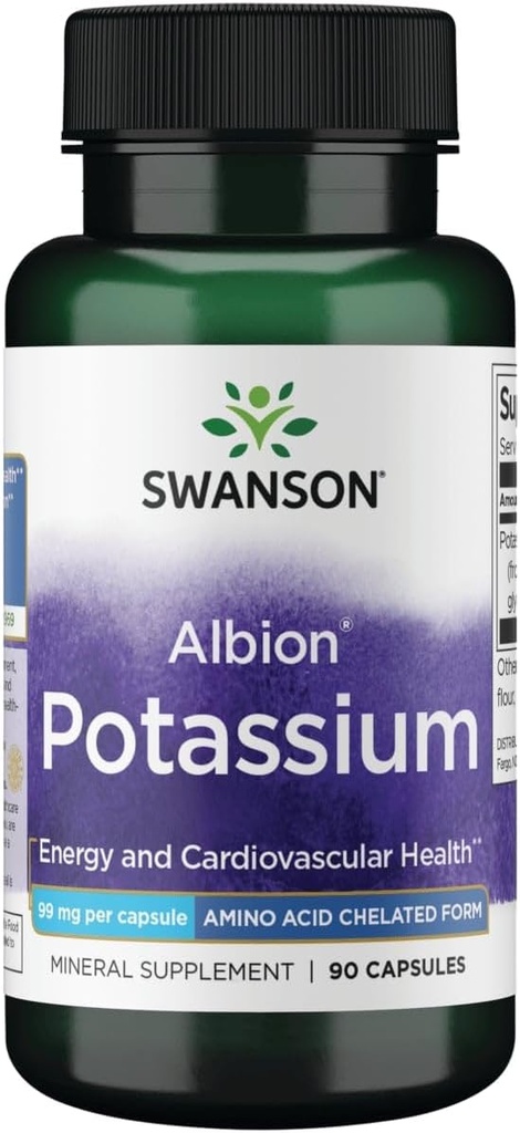 Swanson Albion Potassium complexe 99 Milligrammes 90 Capsules