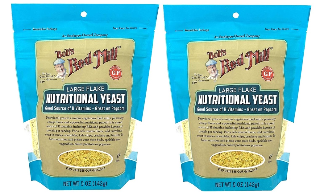 Bobs Red Mill Large Flake Nutritional Yeast 5 Once (paquet de 2) Remplacement du fromage Vegan Parm