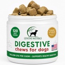 Supplément digestif pour les chiens - Probiotiques recommandés Chew by FurParents - Améliore la santé digestive et gustative, aide avec la diarrhée, l'estomac relevé, la mauvaise respiration et la constipation, 120 Compte