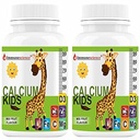 Verem Calcium pour les enfants avec vitamine D3 (VIT d), Magnésium, supplément de zinc, vitamine C, L-lysine multivitamine pour les enfants os forts, immunité, croissance et développement- 120 comprimés (paquet de 4)