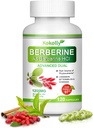Supplément berbère 1200mg -plante naturelle à base de Berbère HCL,Cinnamon, Bittermelon, Gymnema(120 Capsules)