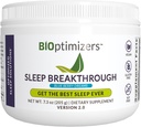 BIOptimizers Sleep Breakthrough 2.0 – Supplément de soutien naturel , calmant aide de secours adultes , Non Habit formant , 202,5 g Powder Blue Berry Dreams