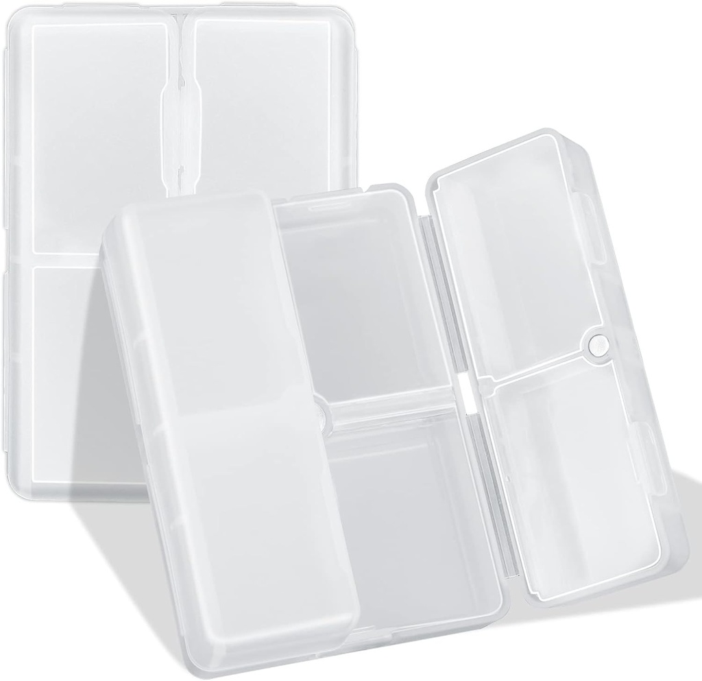 FYY Daily Pill Organizer, 7 compartiments Portable Pill Case Travel Pill Organizer, [Conception pliante] Pill Box for Purse Pocket to Hold Vitamines, huile de foie de morue, suppléments et médicaments-clear