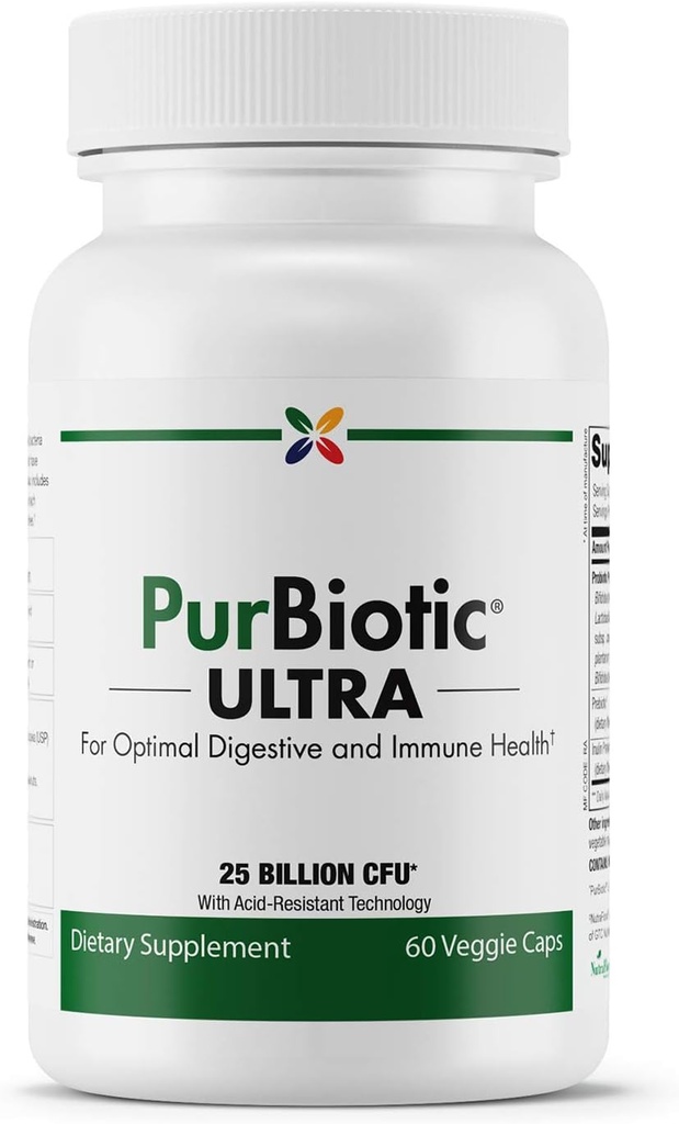 Stop Aging Now - PurBiotic® ULTRA 25 BILLION CFU (PRUWPT) - Pour une santé optimale digestive et immunitaire - 60 capsules végétatives