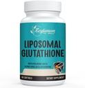 2400 MG Glutathion liposomique Softgels, Absorption maximale, forme active L-Glutathion réduit (GSH), avec acide hyaluronique, resvératrol, maîtres antioxydants pour la désintoxication, cerveau, système immunitaire, 60 Softgels