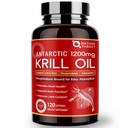NATURE TARGET Krill Oil 1200mg avec Omega-3 EPA & DHA avec Astaxanthin, Phospholipides et Choline - soutient le cœur, le cerveau, rejoindre la santé, non-OGM, sans gluten, 120 Softgels (60 portions)