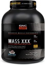 GNC AMP masse XXX, cliniquement prouvé gain de poids poudre de protéines, améliore la résistance, la taille, 780 calories, 50g de protéines, acides aminés micronisés, créatine, bêtaine, cookies et crème, 13 portions, 6 SVG