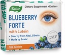 Blueberry Forte by Evalar Vitamines Lutein Zinc Minerals 100 Tabs