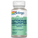 Complément à la nattokinase de SOLARAY Serrapeptase - Enrobé entérique - Supplément à la nattokinase de 3000 FU - Circulation, support cardiovasculaire, sinusal - Verifié en laboratoire, garantie de 60 jours - 30 portions, 30 VegCaps