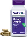 Complexe de mémoire de Natrol avec Ginkgo Biloba 120mg et B vitamines, supplément alimentaire pour la santé cérébrale et le soutien de la mémoire, 60 comprimés, 30 jours d'approvisionnement