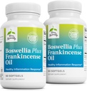 Terry naturellement Boswellia Plus Frankincense Oil - Supplément de soutien conjoint pour soutenir la mobilité et le confort interarmées - Soutien santé cellulaire avec Boswellia & Frankincense Oil - 60 Softgels (paquet de 2)