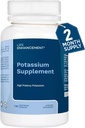 Amélioration de la vie Supplément de potassium à absorption élevée pour la santé des muscles, du cerveau et des os - Pas d'additifs Supplément de potassium élémentaire à haute puissance, fabriqué aux États-Unis (120 capsules – 60 portions)