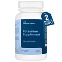 Amélioration de la vie Supplément de potassium à absorption élevée pour la santé des muscles, du cerveau et des os - Pas d'additifs Supplément de potassium élémentaire à haute puissance, fabriqué aux États-Unis (120 capsules – 60 portions)