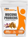 BulkSupplements.com Poudre d'extrait de Mucuna Pruriens - Suppléments de Mucuna Pruriens, Supplément à base de plantes - Vegan & Gluten Free, 500mg par portion, 1kg (2,2 lbs) (paquet de 1)
