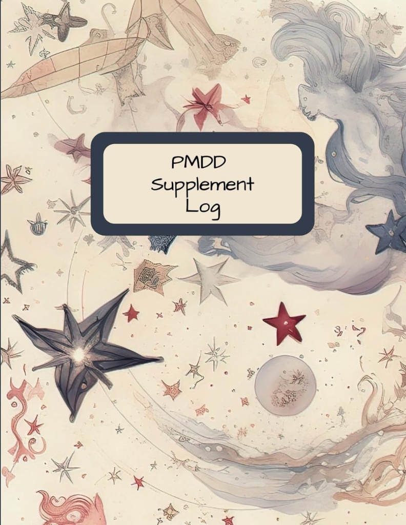 Livre de bord du supplément de la DDM pour enregistrer les vitamines et les médicaments pour le trouble dysphorique prémenstruel