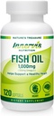 Huile de poisson 1000mg – Soutien du cœur, du cerveau et des yeux avec Omega-3 EPA & DHA, 120 Softgels, non-OGM
