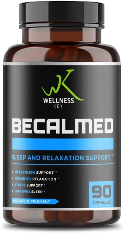 BeCalmed 8-en-1 Supplément de support du stress , Magnésium Glycinate + L-Thréonate , Becalmed & Relaxed , Clarté mentale et Focus , Ingrédients naturels , 3 Capsules par jour , 30 Jours de service 90 Capsules
