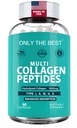 Capsules de Peptides Multi Collagène Premium 1800mg - Types I, II, III, V, X pour soutenir la peau, les cheveux, les ongles - aide les os, les articulations, les muscles et la santé digestive* supplément de collagène hydrolysé 90 capsules