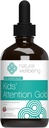Natural Wellbeing Kids' Attention Gold - Natural Support for Focus and Concentration with Rhodiola - Mixed Berry & Raspberry Flavor - 4 oz (118 ml)