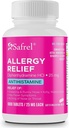 Safrel Allergie Relief Médicaments Diphenhydramine HCl Caplets 25 mg (1000 comte), Antihistamine Soulage Éternuement, Nez de runny, Fièvre de Hay, Yeux de démangeaison et Gorge, Pills d'allergie intérieure et extérieure saisonnières