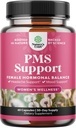 Supplément de soutien PMS pour les femmes – Équilibre hormonal pour les femmes et désagrément menstruel avec DIM, Chasteberry, Black Cohosh & Ashwagandha - pour les crampes d'époque Ease, Ménopause Bloating, Mood Swing – 60 Ct