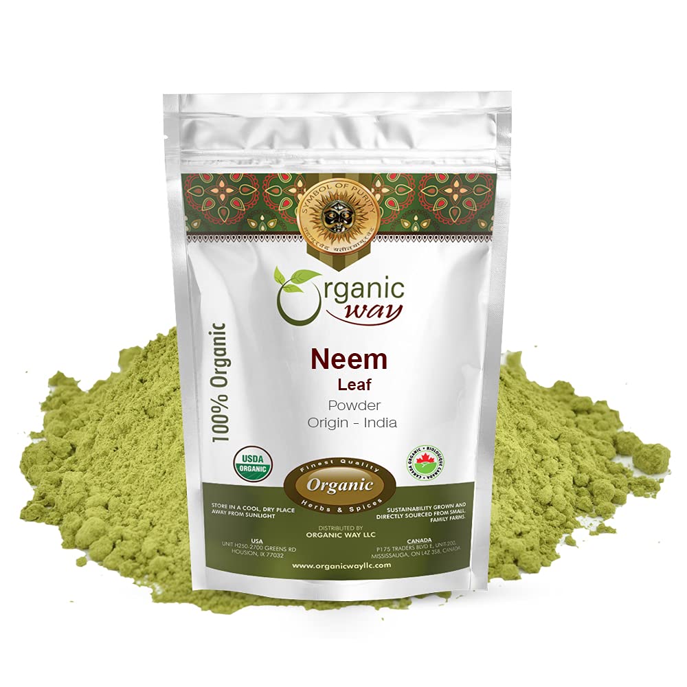 ORGANIC WAY Neem Leaf Powder (en anglais seulement) European Wild-Harvest (en anglais seulement) Organic & Kosher Certified (en anglais seulement) Non OGM & Gluten Free (en anglais seulement) USDA Certified (en anglais seulement) Origin - Inde (8 Oz (paquet de 1))