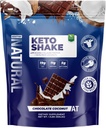 Environ temps Keto Shake Chocolate Coconut avec Bovin Collagène Protéines + MCTs de noix de coco $ 11g Protéines, 19g Graisses, 5g Net Carbs $ Sans gluten, non-OGM, 12 portions
