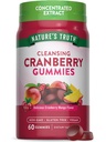 La vérité de la nature Gummies de canneberge , 60 comte , Vegan , non-OGM et supplément sans gluten , Cranberry Mango Flavor
