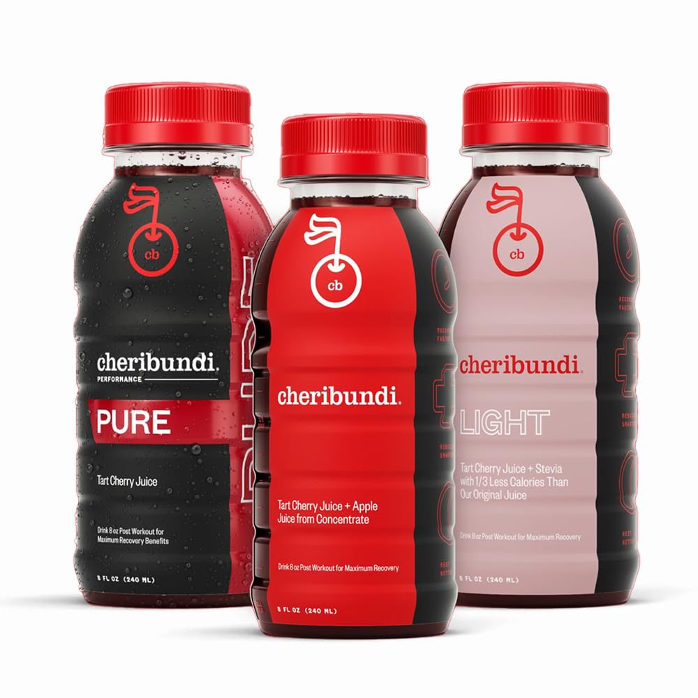 Cheribundi Tart Cherry Juice Starter Pack (en anglais seulement) Pack de variétés (en anglais seulement) Pure, Original & Light Saveurs (en anglais seulement)