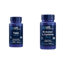 Prolongation de la durée de vie TMG 500 mg – Supplément à la triméthylglycine – Encourage les taux d'homocystéine sains et la N-acétyl-L-Cysteine (NAC), Immune, respiratoire, santé du foie, NAC 600 mg