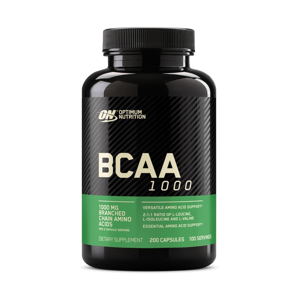 Alimentation optimale Acides aminés essentiels à chaîne ramifiée BCAA, 1000mg, 200 Nombre