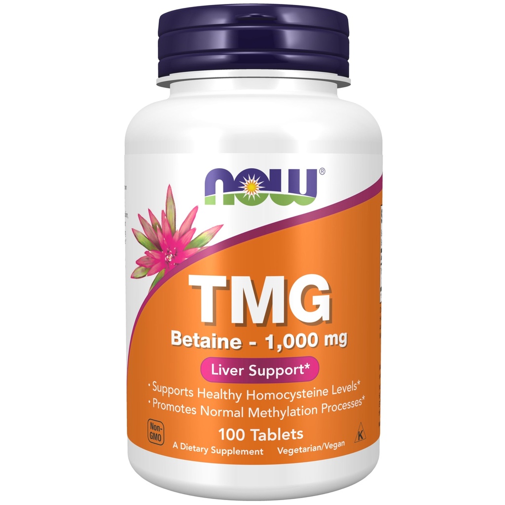 MAINTENANT Aliments extra-résistance TMG 1000 mg Tables, 100 ct