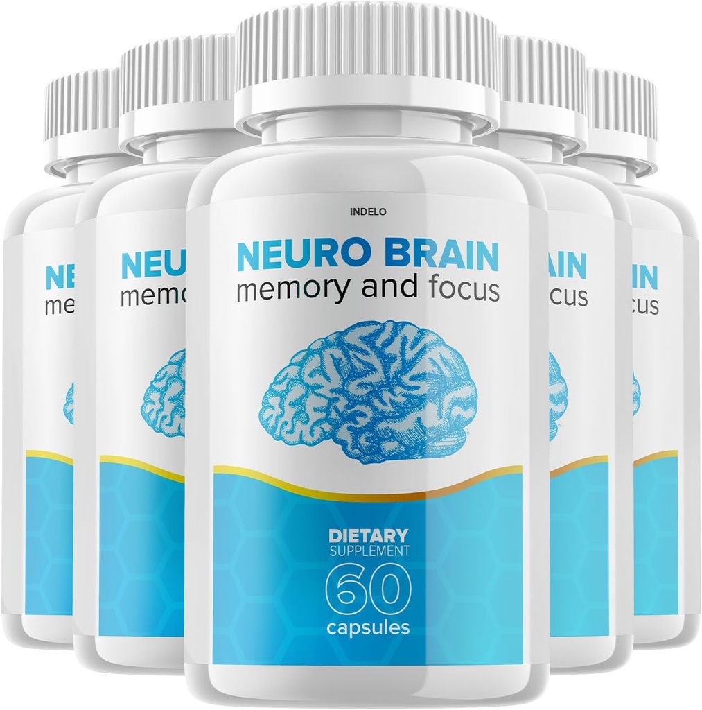 (5 Pack) Supplément Cerveau et Focus Neuro, Focus Mémoire Cerveau Neuro et soutien cognitif, Pills Cerveau Neuro NeuroBrain Nootropic pour stimuler la mémoire Vitamine Cerveau Neuro (300 Capsules)