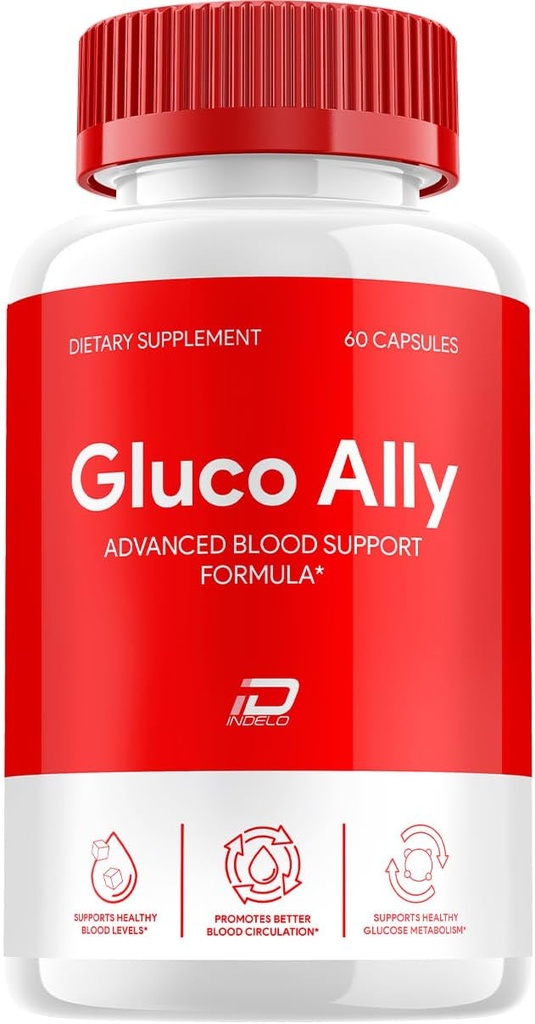 Capsules Gluco Ally - Supplément GlucoAlly avancé, toute la formule naturelle pour maintenir des niveaux sains, la formule quotidienne de force maximale, Gluco Allyal Capsules Avis (1 boîte - 60 capsules)