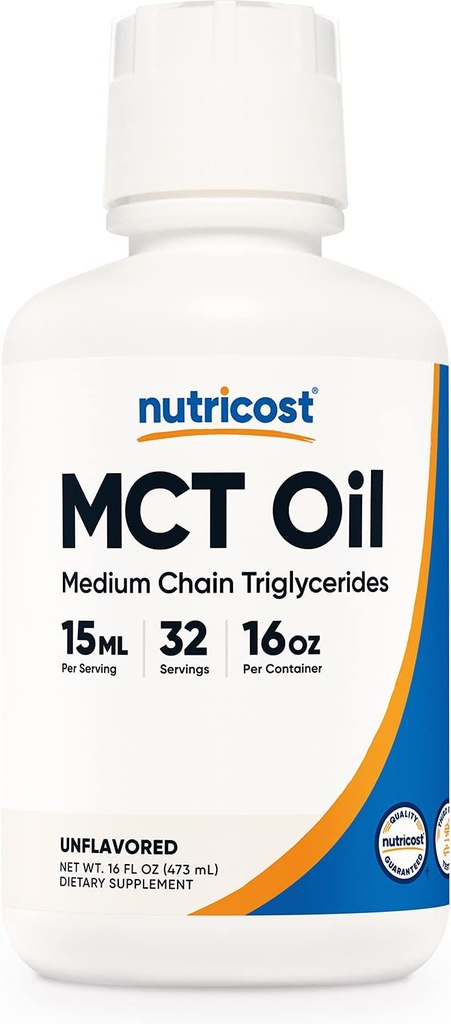 Nutricost MCT Oil - 16oz - Keto, Paléo, Non-OGM