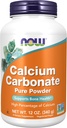 MAINTENANT Aliments suppléments, poudre de carbonate de calcium, pourcentage élevé de calcium, soutient la santé osseuse*, 12-Ounce