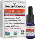 Forces de la nature Relief du froid et de la toux, médecine homéopathique biologique pour la toux, la congestion, les douleurs corporelles, les maux de tête, les frissons et la fatigue, résistance maximale, formule non somnolente, 10ml (0,34 fl oz)